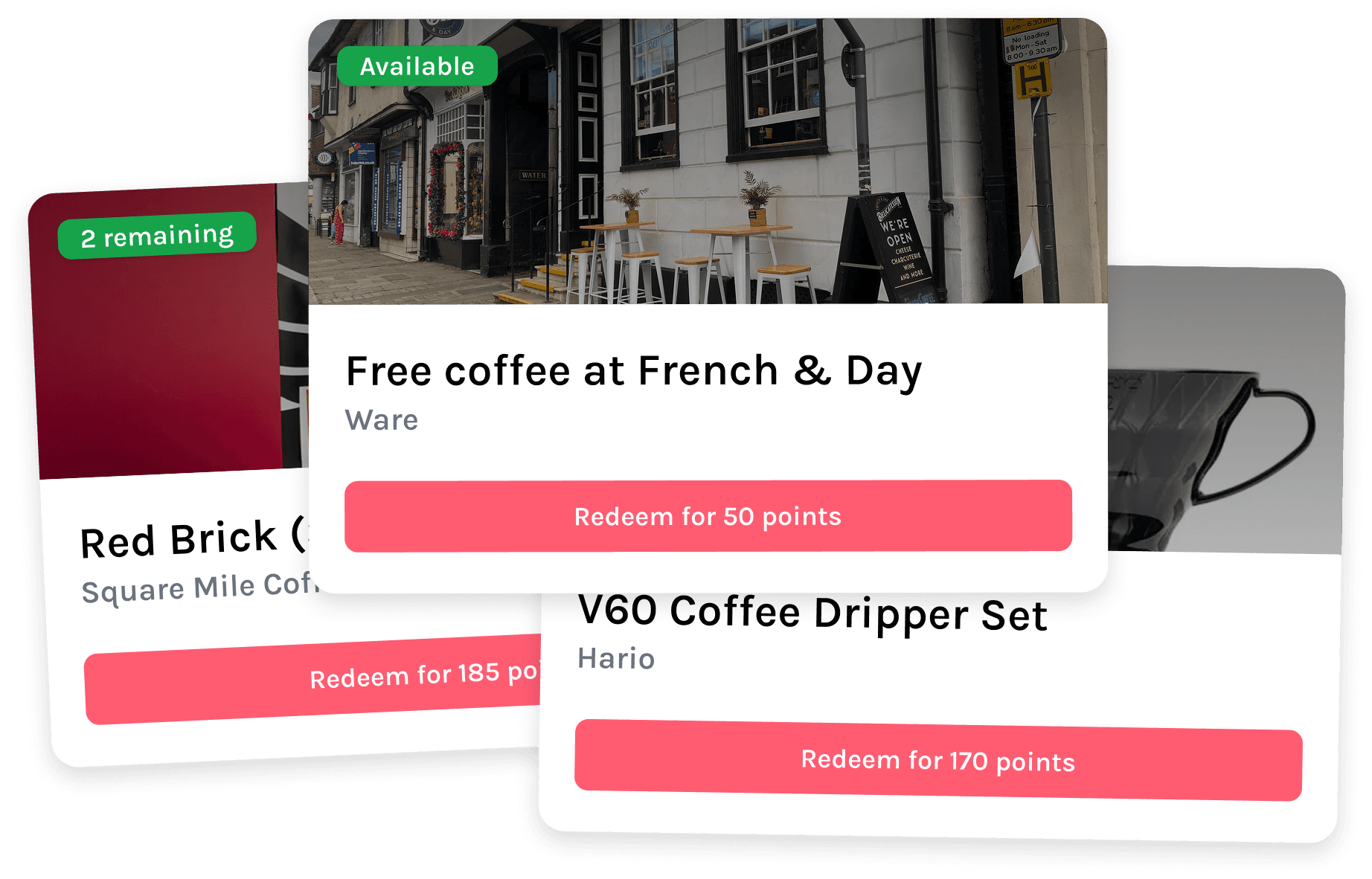 Redeem your points for exclusive coffee rewards